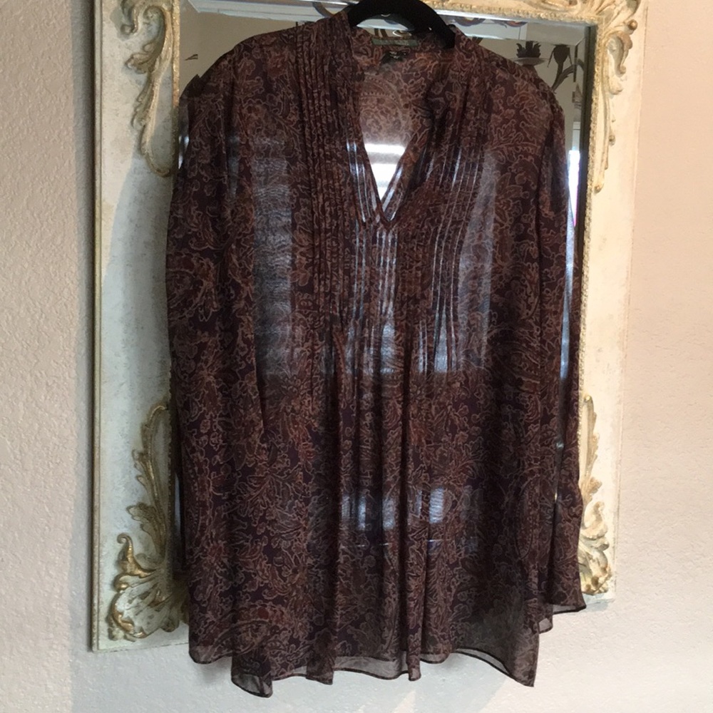 Lauren Ralph Lauren tunic. Silk. Size L